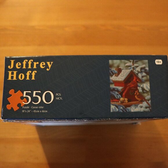 Jeffrey Hoff 550 Piece Puzzle Birds Cardinal Christmas Cards 18"x24" - Picture 3 of 3